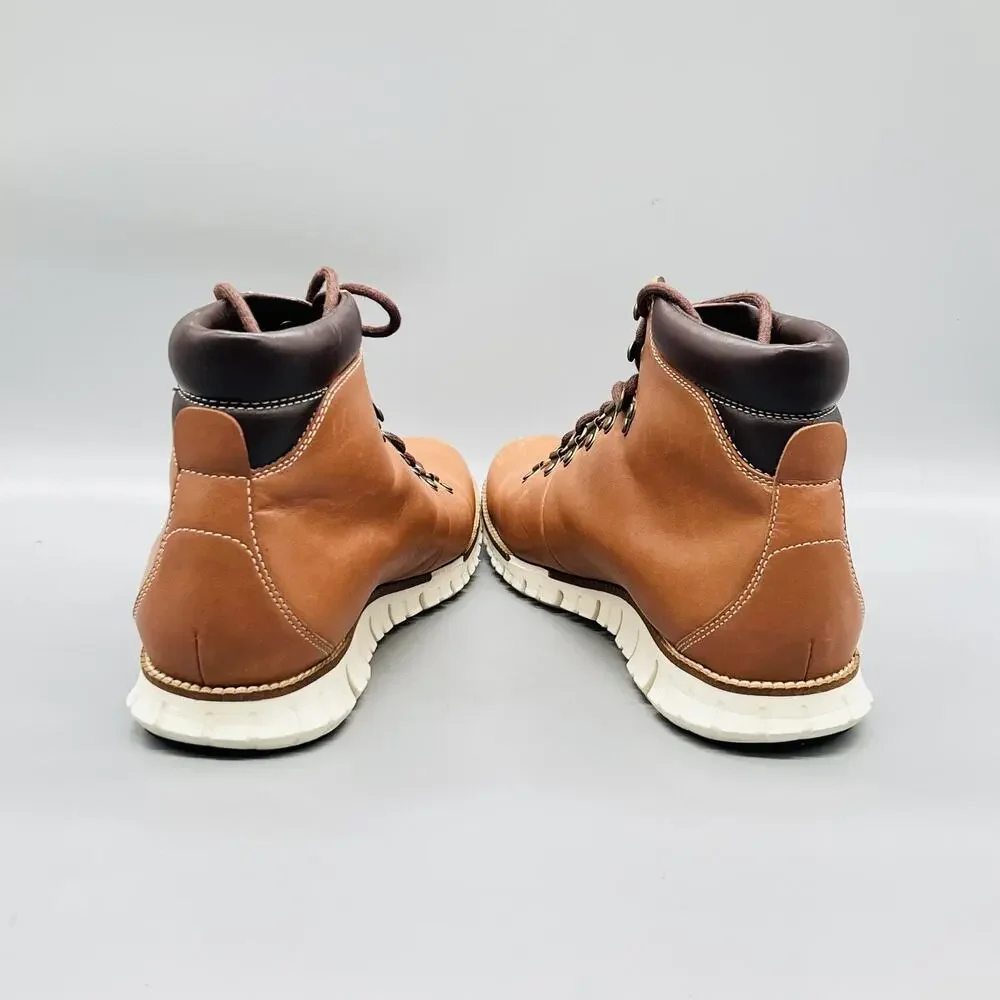 Cole Haan Boots Mens 12 Brown Leather Grand OS Chukka Ankle Lace Up Casual